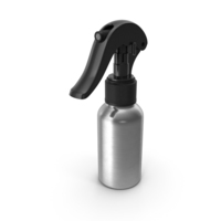 Spray Bottle Aluminum with Black Spray Top 50 ml PNG & PSD Images