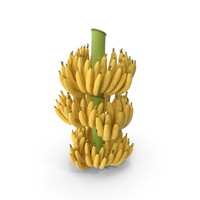 Ripe Yellow Banana Cluster PNG & PSD Images
