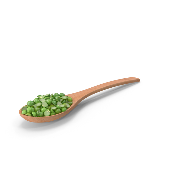 Split Pea in a Woden Spoon PNG & PSD Images