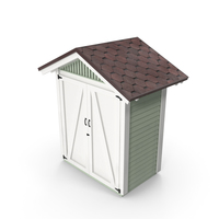Wooden Vertical Storage Shed PNG & PSD Images