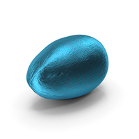 Wrapped Small Chocolate Easter Egg Blue PNG & PSD Images