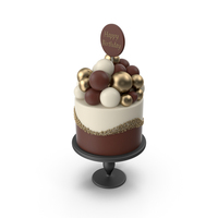 Cake with Birthday Topper PNG & PSD Images