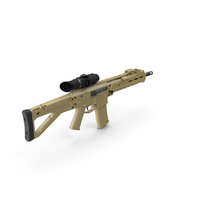 Combat Rifle with Thermal IR Scope PNG & PSD Images