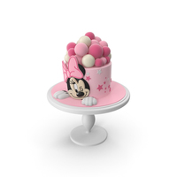 Minnie Mouse Pink Cake PNG & PSD Images