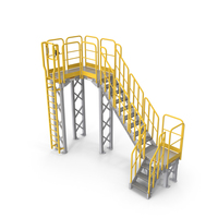 Industrial Catwalk Staircase PNG & PSD Images