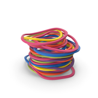 Stack of Colorful Rubber Bands PNG & PSD Images