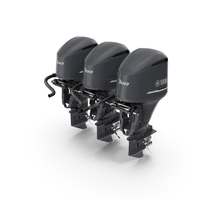 Triple Yamaha 350 V8 Outboard Motors PNG & PSD Images