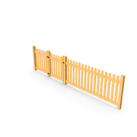 Wooden Picked Fence Section PNG & PSD Images