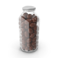 Octagon Jar with Chocolate Eggs PNG & PSD Images