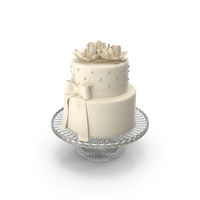 White Silk Bow Cake PNG & PSD Images