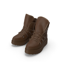 Women's Boots Pair Brown PNG & PSD Images