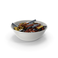 Bowl with Wrapped Rectangle Chocolate Candy PNG & PSD Images
