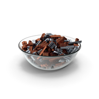 Bowl with Wrapped Chocolate Candy PNG & PSD Images
