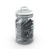 Jar with Wrapped Rectangle Chocolate Candy PNG & PSD Images