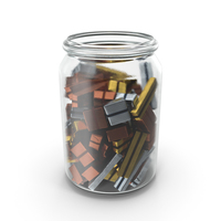 Jar with Wrapped Chocolate Candy PNG & PSD Images