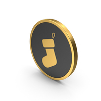 Gold Icon Christmas Sock PNG & PSD Images