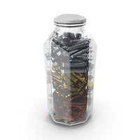 Octagon Jar with Wrapped Candy Bars PNG & PSD Images