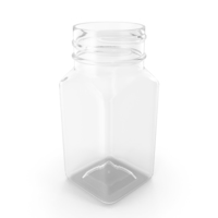 Plastic Square Bottle 2oz 60ml No Cap PNG & PSD Images