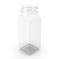Plastic Square Bottle 4oz 120ml No Cap PNG & PSD Images