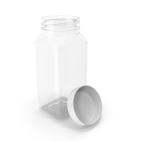 Plastic Square Bottle 8oz 240ml Open PNG & PSD Images