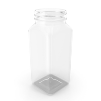 Plastic Square Bottle 8oz 240ml No Cap PNG & PSD Images