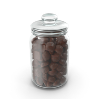 Jar with Mini Chocolate Candies PNG & PSD Images