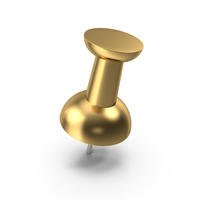 Push Pin Gold PNG & PSD Images