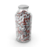 Octagon Jar with Mini Chocolate Candies PNG & PSD Images