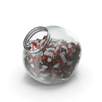 Spherical Jar with Mini Chocolate Candies PNG & PSD Images
