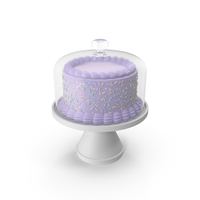 Purple Cake With Glass Dome PNG & PSD Images
