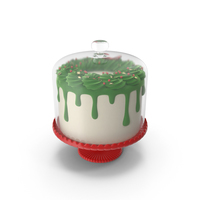Merry Christmas Cake With Glass Dome PNG & PSD Images