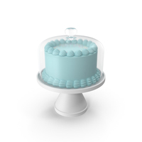 Blue Cake with Glass Dome PNG & PSD Images