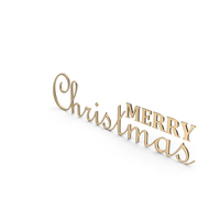 Merry Christmas Symbol Gold PNG & PSD Images
