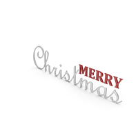 Merry Christmas Symbol Silver and Red PNG & PSD Images