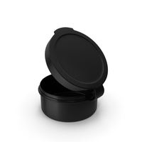 Pill Pod Hinge Top 1/2oz Open Black PNG & PSD Images