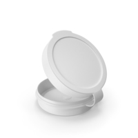 Pill Pod Hinge Top 1/4oz Open White PNG & PSD Images