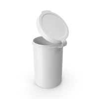 Pill Pod Hinge Top 4oz Open White PNG & PSD Images