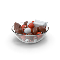 Bowl with Mixed Chocolate Candies PNG & PSD Images