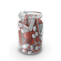 Jar with Wrapped Chocolate Candies PNG & PSD Images