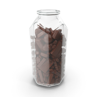 Octagon Jar with Assorted Chocolate Candies PNG & PSD Images