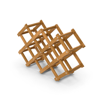 Foldable Wooden Wine Bottle Rack PNG & PSD Images