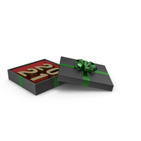 Gold Symbol 2021 in Black Gift Box with Green Ribbon PNG & PSD Images