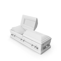 Opened White Funeral Casket PNG & PSD Images