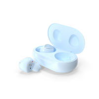 Samsung Galaxy Buds Plus with Charging Case Blue PNG & PSD Images