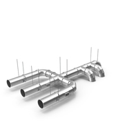 Ventilation Shaft Pipe System Set PNG & PSD Images