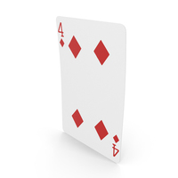 Playing Cards 4 of Diamonds PNG & PSD Images