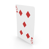Playing Cards 5 of Diamonds PNG & PSD Images