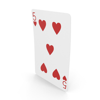Playing Cards 5 of Hearts PNG & PSD Images