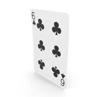 Playing Cards 6 of Clubs PNG & PSD Images