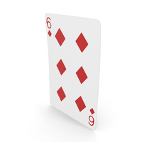 Playing Cards 6 of Diamonds PNG & PSD Images